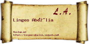 Linges Abélia névjegykártya